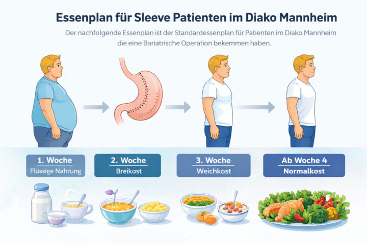 Essenplan für Sleeve Patienten im Diako Mannheim