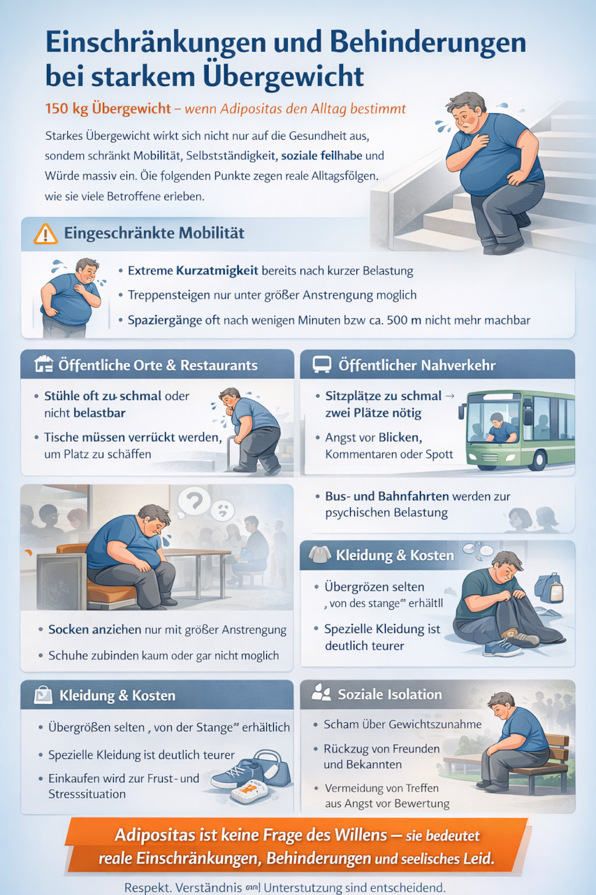 150 kg Übergewicht – wenn Adipositas den Alltag bestimmt