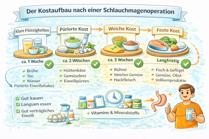 Der Kostaufbau nach einer Schlauchmagenoperation