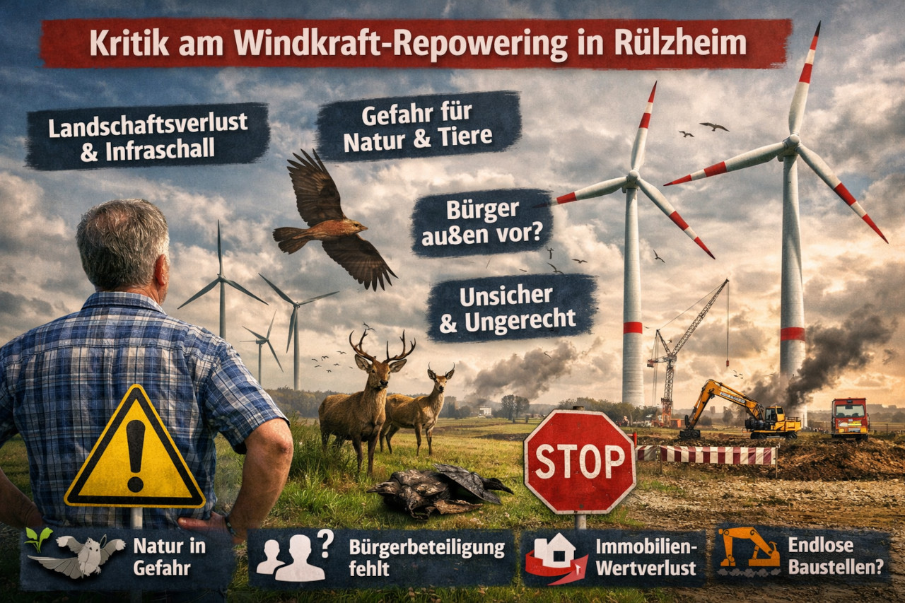Gegenargumente zum Repowering der Windkraftanlagen in Rülzheim