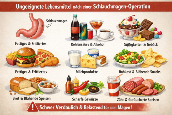 Ungeeignete, unverträgliche Lebensmittel