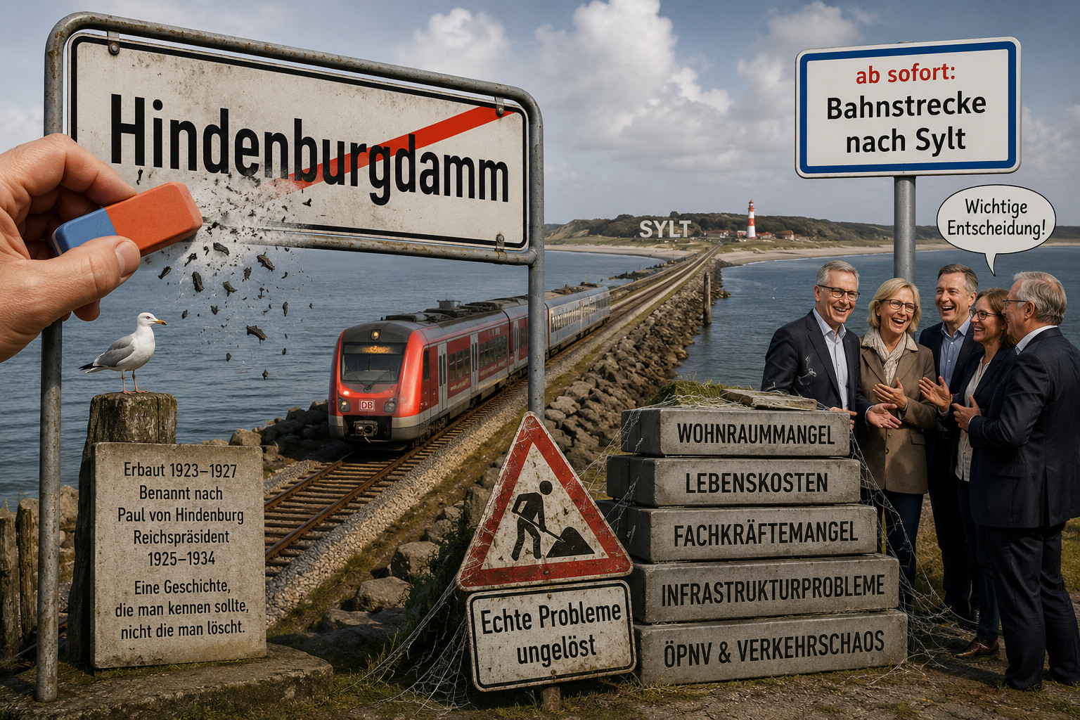Insel streicht Hindenburgdamm