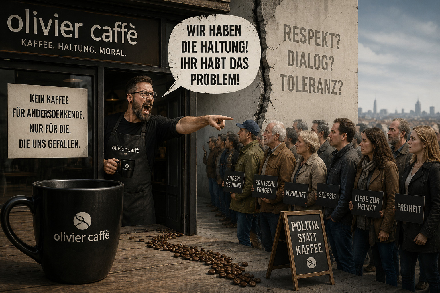 Wie sich Olivier Caffè selbst lächerlich macht