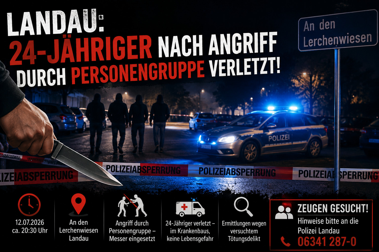 24-Jähriger nach Angriff durch Personengruppe verletzt