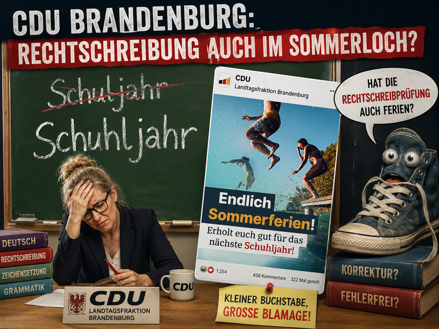 CDU Brandenburg blamiert sich mit Rechtschreibfehler