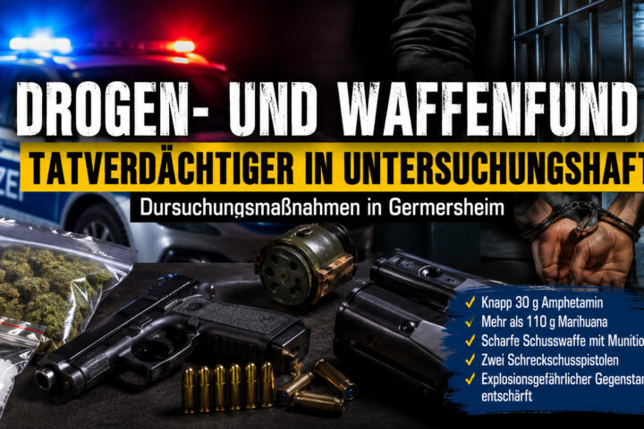 Tatverdächtiger nach Drogen- und Waffenfund in Untersuchungshaft