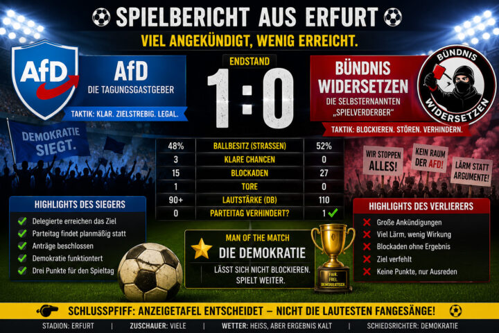 Satirischer Spielbericht AfD-Bundesparteitag