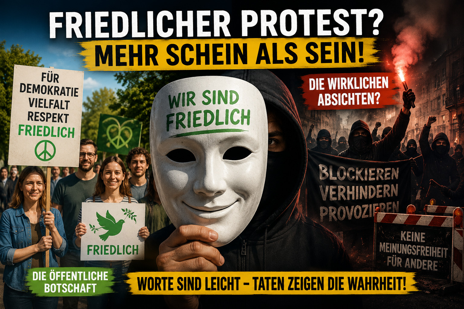 Friedlicher Protest oder politische Inszenierung?