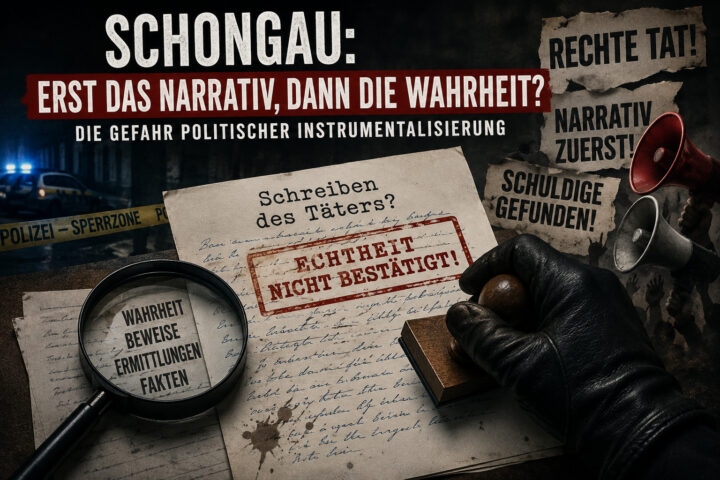 Schreiben des mutmaßlichen Täters