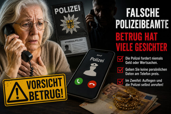 Aktuelle Warnmeldung vor falschen Polizeibeamten