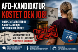 AfD-Kandidatur kostet Hospizmitarbeiterin den Job: Wie politisch darf ein Arbeitgeber sein?