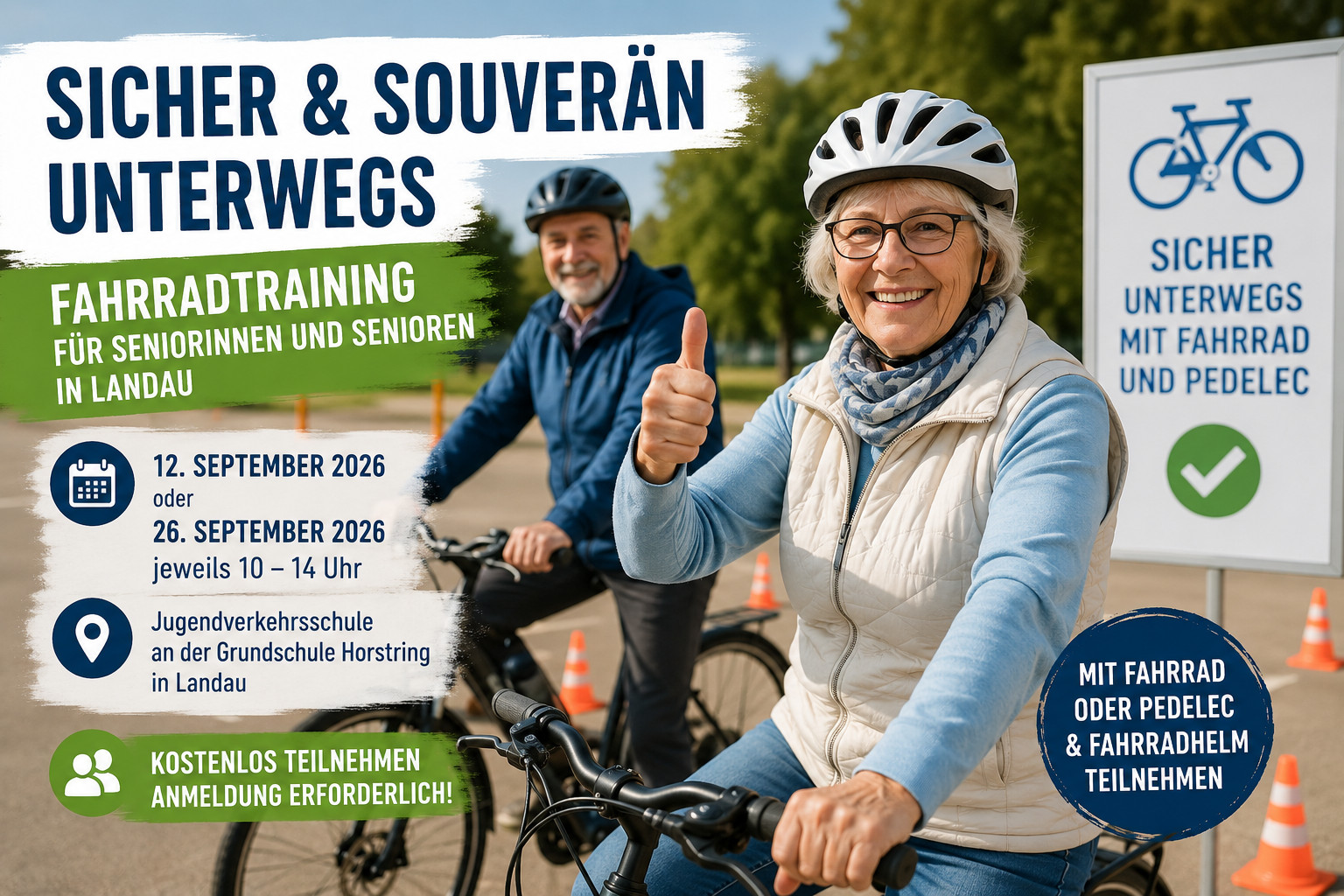 Kostenloses Fahrradtraining für Senioren in Landau