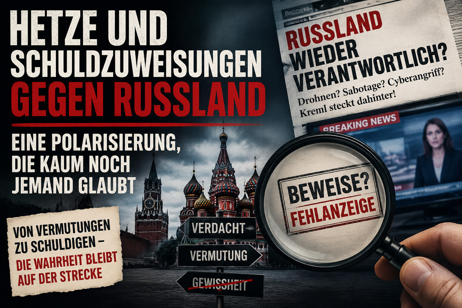 Russland ist schnell als Schuldiger gefunden