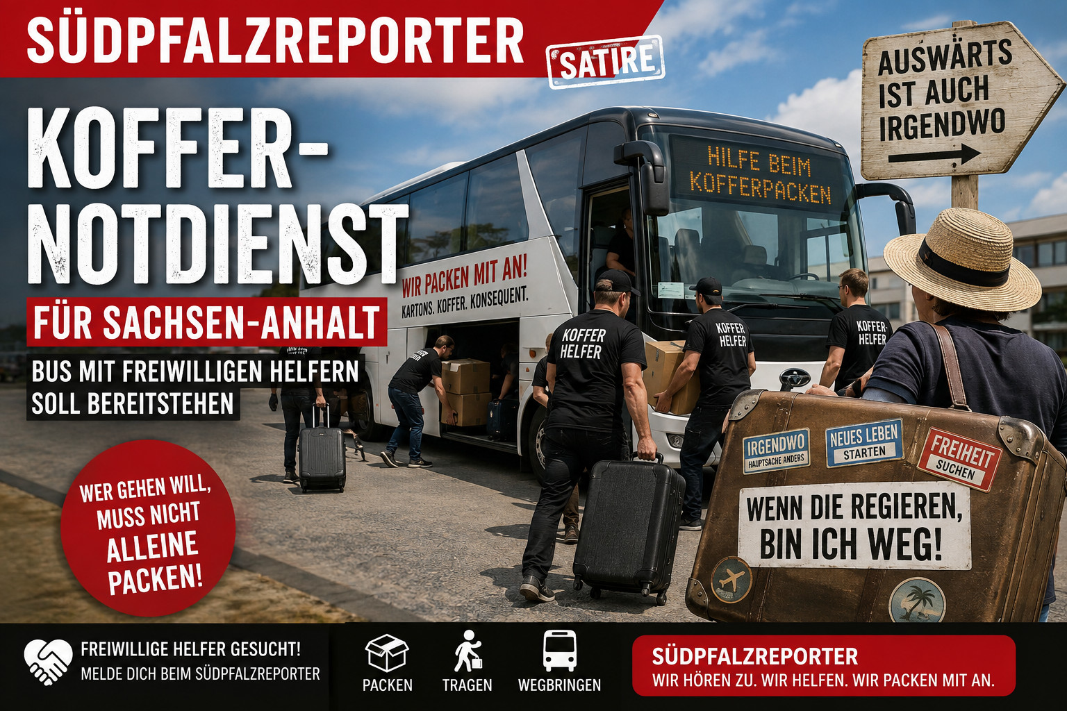 Südpfalzreporter startet Koffer-Notdienst für Sachsen-Anhalt