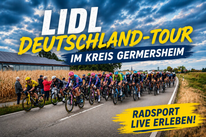 Lidl Deutschland Tour in Ottersheim: Peloton fährt durch den Kreis Germersheim