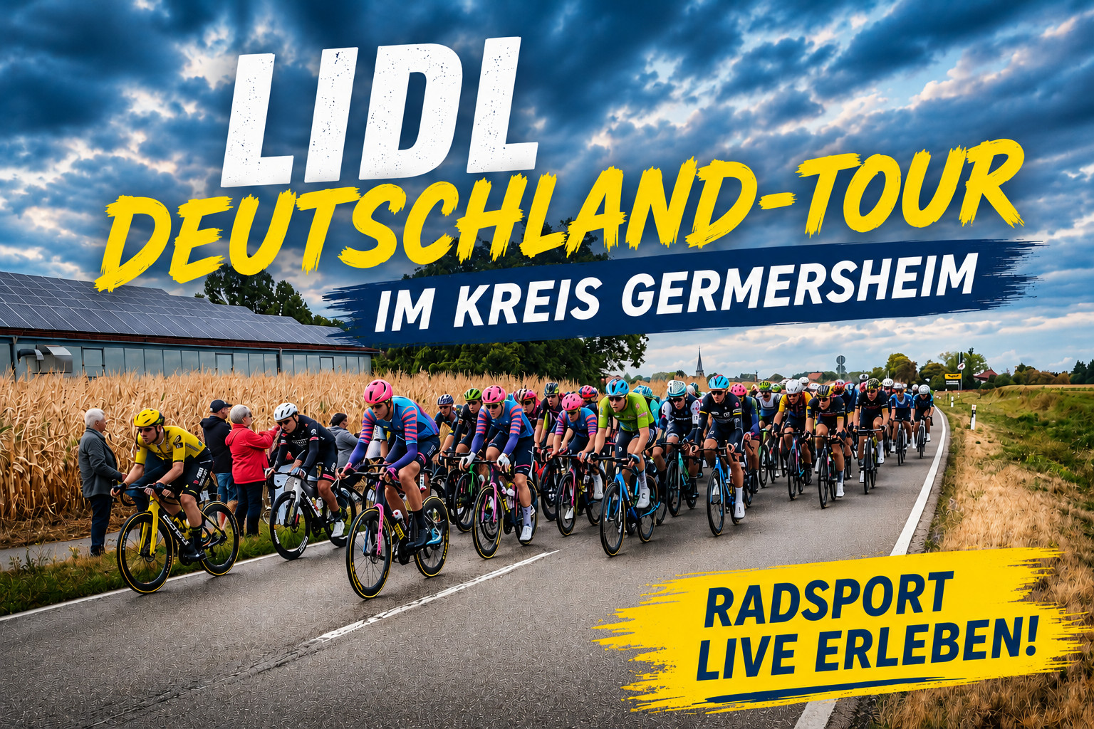 Lidl Deutschland Tour in Ottersheim: Peloton fährt durch den Kreis Germersheim