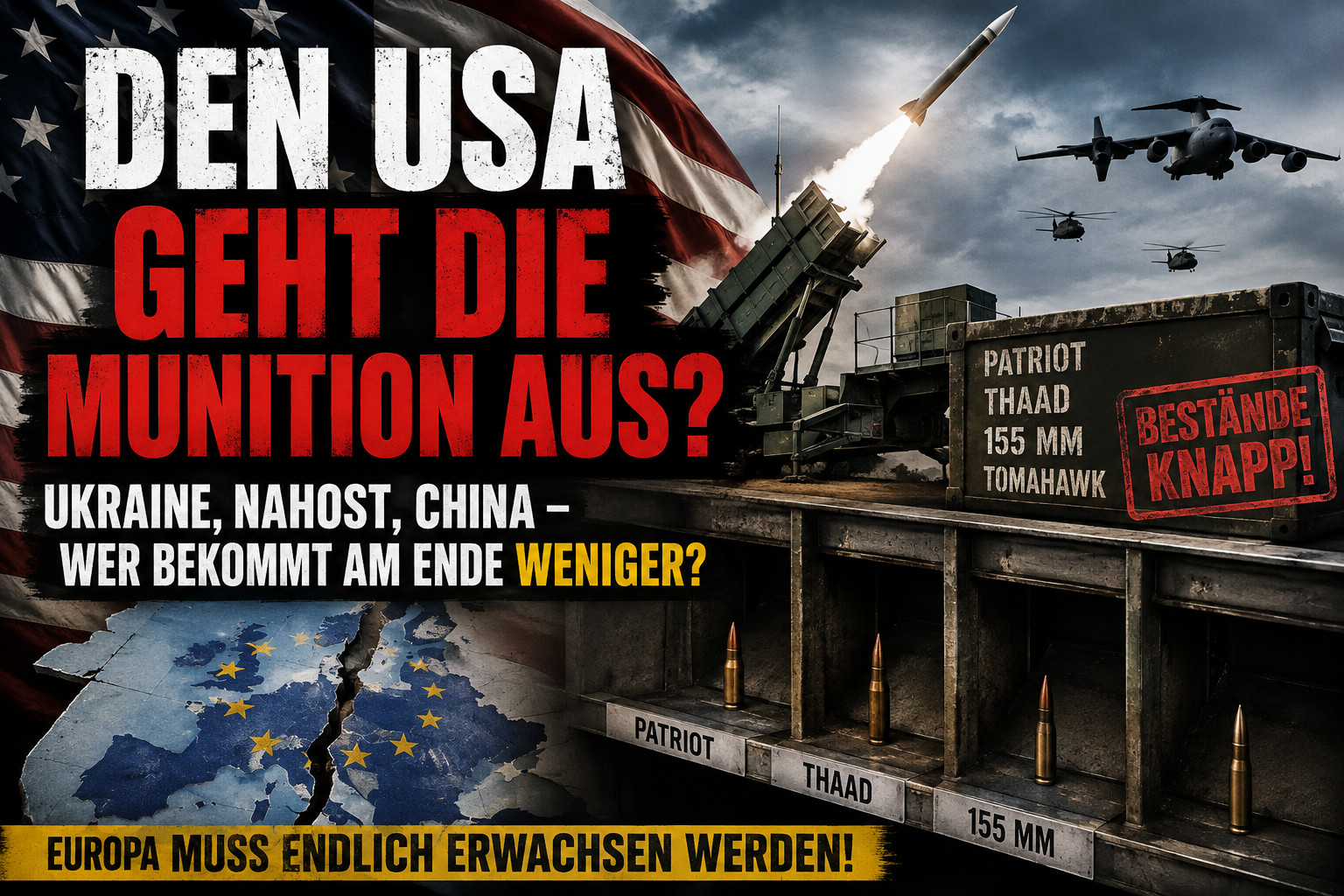 Den USA geht die Munition aus? Warum Europas Abhängigkeit jetzt zum Problem wird