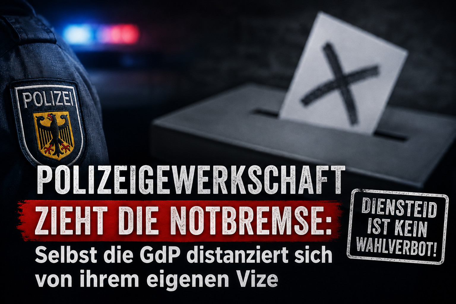 Polizeigewerkschaft zieht die Notbremse: Wenn Gewerkschaftspolitik zum Wahlkampf wird