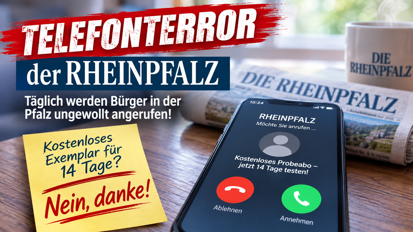 Telefonterror in der Pfalz – Meine täglichen Anrufe von der RHEINPFALZ