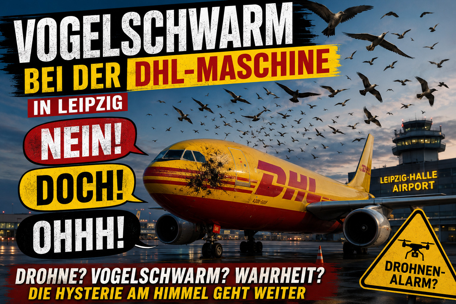 Vogelschwarm, Drohne, DHL: Leipzig und die große Hysterie am Himmel