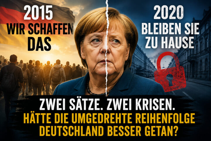 Angela Merkel: Wir schaffen das und Bleiben Sie zu Hause – zwei Sätze, zwei Krisen
