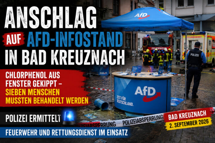 Anschlag auf AfD-Infostand in Bad Kreuznach: Sieben Menschen mussten behandelt werden