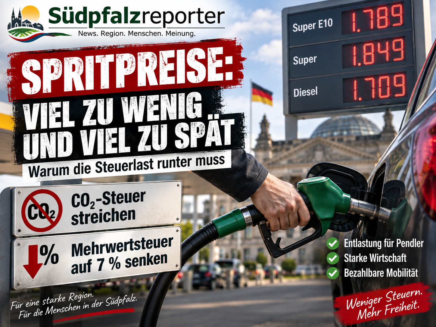 Spritpreise: Entlastung zu wenig und zu spät?