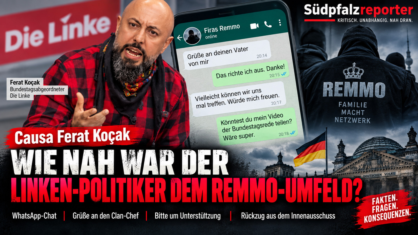 Ferat Koçak und Remmo: WhatsApp-Chat bringt Linken-Politiker unter Druck