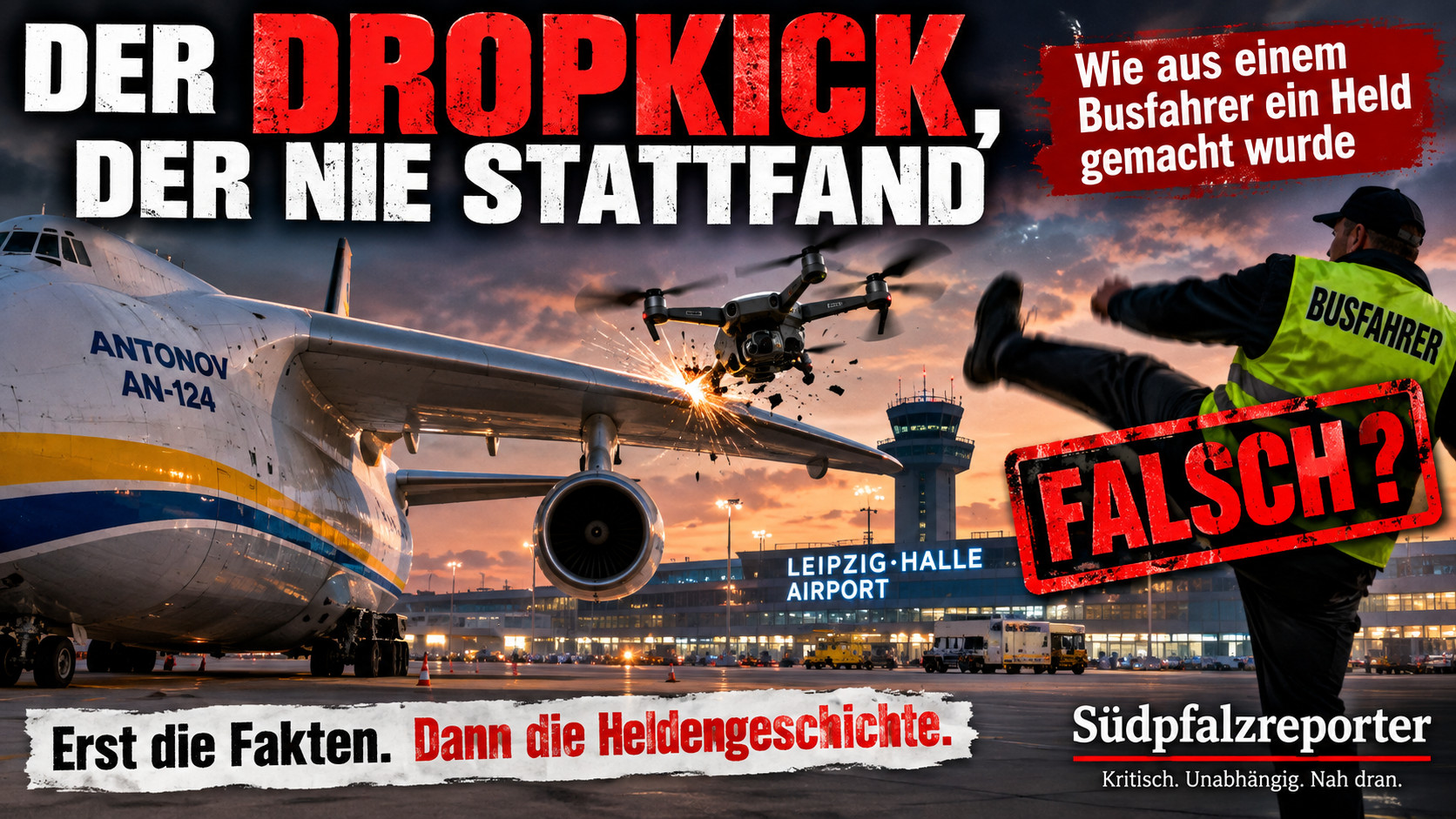 Drohne Leipzig: Der Dropkick, der offenbar nie stattfand