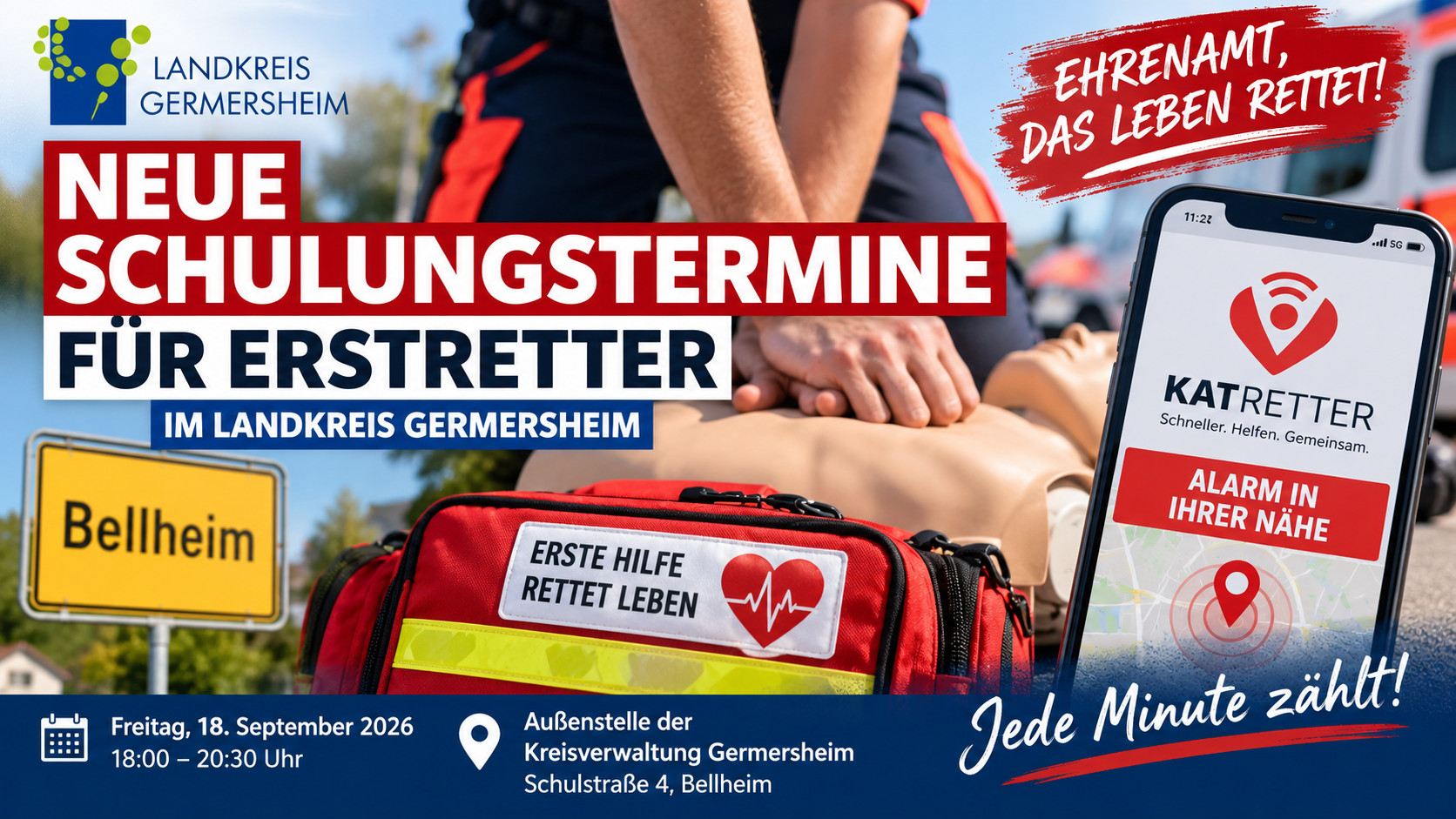 Neue Erstretter-Schulungen im Landkreis Germersheim