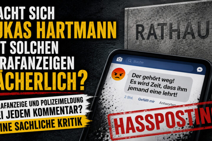 Macht sich Lukas Hartmann mit solchen Strafanzeigen selbst lächerlich?