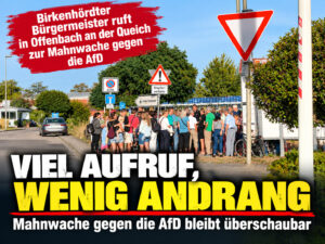 Viel Aufruf, wenig Andrang: Mahnwache gegen die AfD bleibt überschaubar