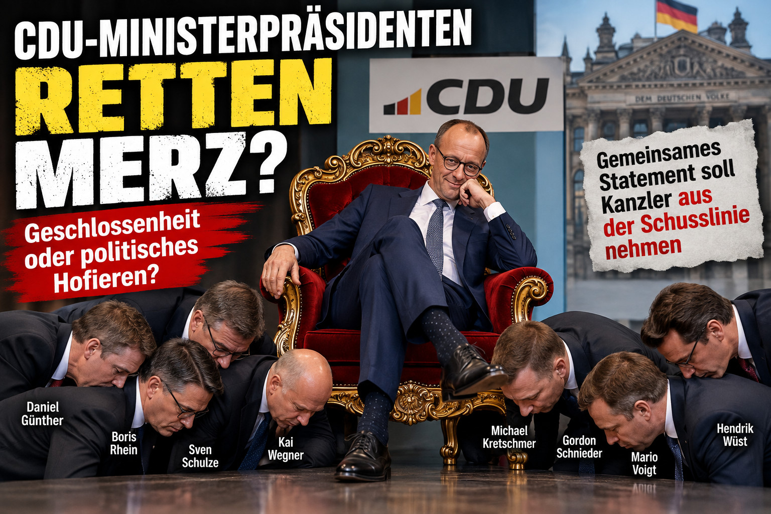CDU-Ministerpräsidenten retten Merz? Gemeinsames Statement sorgt für neue Debatte