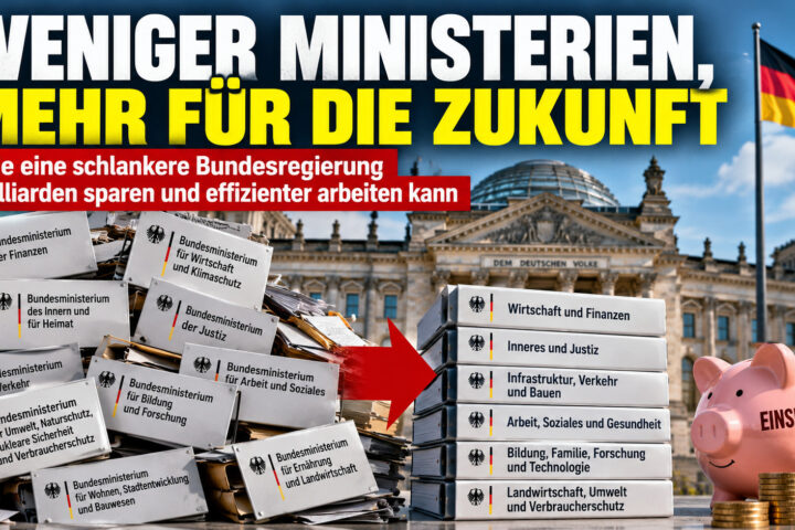 Weniger Ministerien, weniger Wasserkopf: Deutschland braucht eine schlankere Bundesregierung