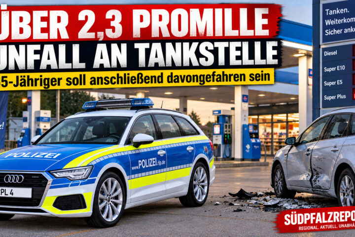Erst Unfall an Tankstelle, dann Flucht